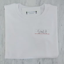 Load image into Gallery viewer, Brittingham Stitching Co. x Anna Claire Embroidery Handwriting Back to School Tshirt
