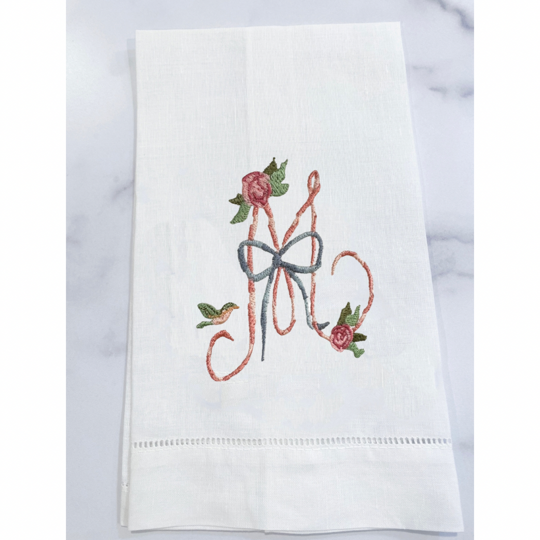 Floral Alphabet Tea Towel