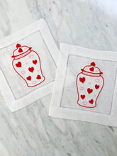 Load image into Gallery viewer, Ginger Jar Heart Cocktail Napkins
