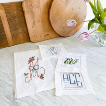Load image into Gallery viewer, Floral Alphabet Tea Towel

