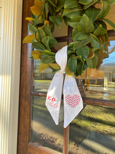 Valentine Wreath Sash
