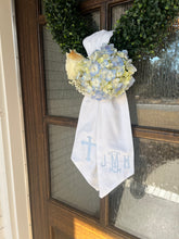 Load image into Gallery viewer, Cross and Monogram Wreath Sash
